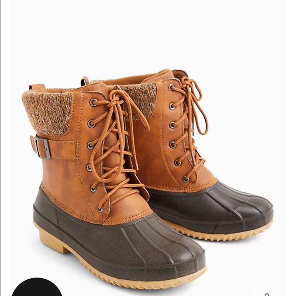 Cute brown duck boots from torrid, never worn. - Picture 1 of 4